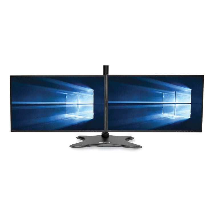 Dual Desktop Monitor Stand, For 13" to 27" Monitors, 31.69" x 10" x 18.11", Black, Supports 26 lb