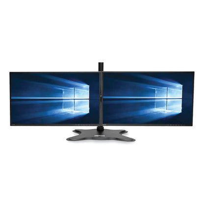 Dual Desktop Monitor Stand, For 13" to 27" Monitors, 31.69" x 10" x 18.11", Black, Supports 26 lb