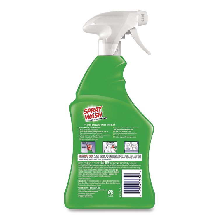 Stain Remover, Unscented, 22 oz Spray Bottle, 12/Carton