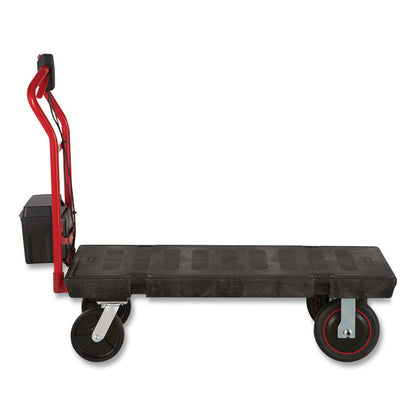 Motorized Kit for 24" x 48" Platform Trucks, Medium, DC Motor, 60 V Lithium-Ion Battery, 0.5 mph to 3 mph, Black/Red