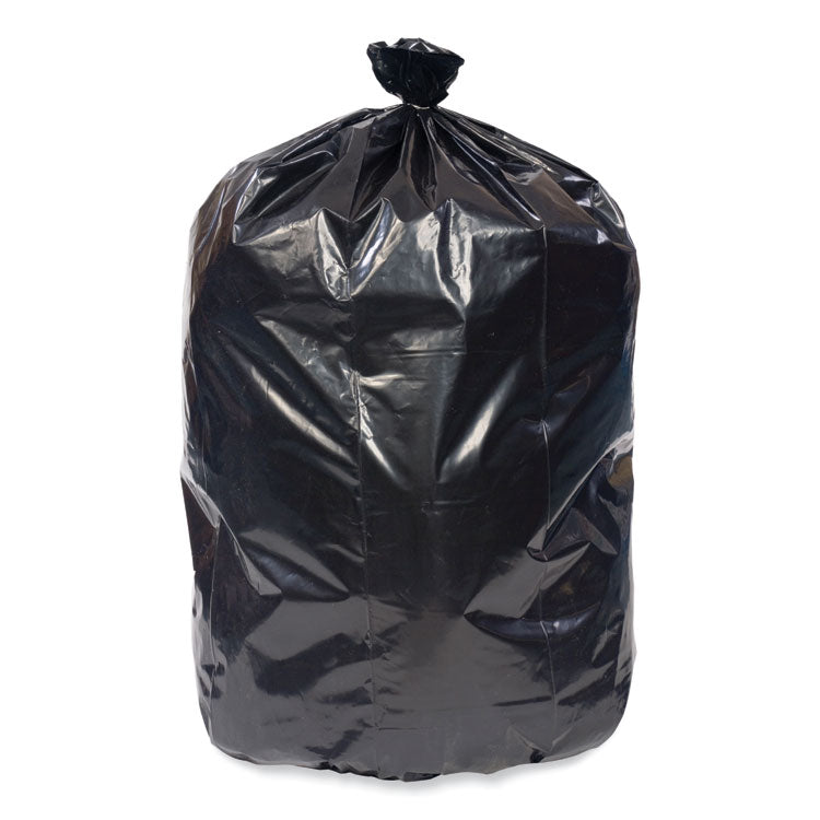 Eco Strong Can Liners, 60 gal, 1.35 mil, 38" x 58", Black, Perforated Roll, 100/Carton