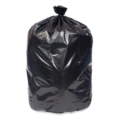 Eco Strong Can Liners, 60 gal, 1.35 mil, 38" x 58", Black, Perforated Roll, 100/Carton