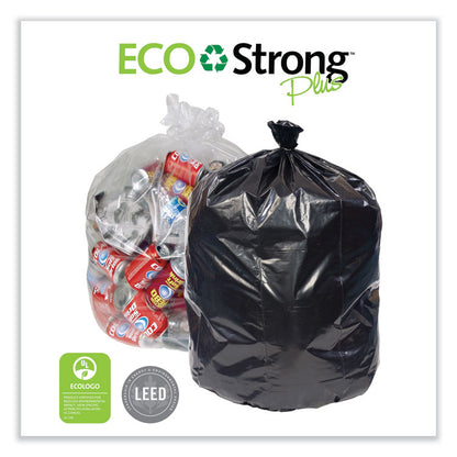 Eco Strong Plus Can Liners, 60 gal, 16 mic, 38" x 58", Natural, Perforated Roll, 200/Carton