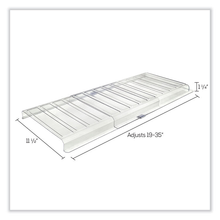 Under Furniture Air Deflector, 11 x 20 x 1.25, Clear