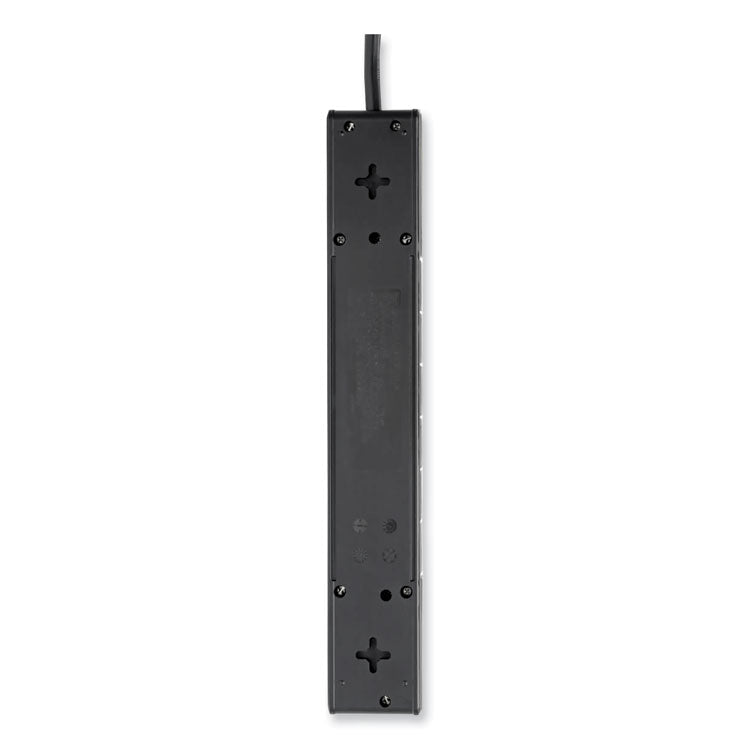 Protect It! Surge Suppressor, 6 AC Outlets/2 USB Ports, 8 ft Cord, 1,080 J, Black
