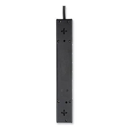 Protect It! Surge Suppressor, 6 AC Outlets/2 USB Ports, 8 ft Cord, 1,080 J, Black