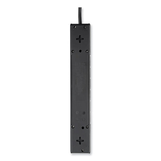 Protect It! Surge Suppressor, 6 AC Outlets/2 USB Ports, 8 ft Cord, 1,080 J, Black