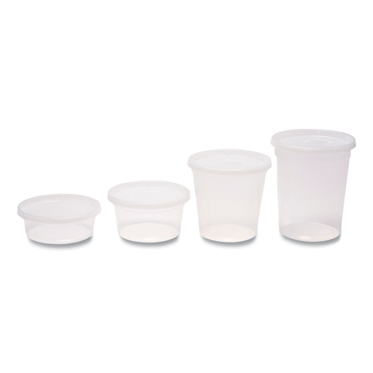 Plastic Deli Container with Lid, 8 oz, Clear, Plastic, 240/Carton
