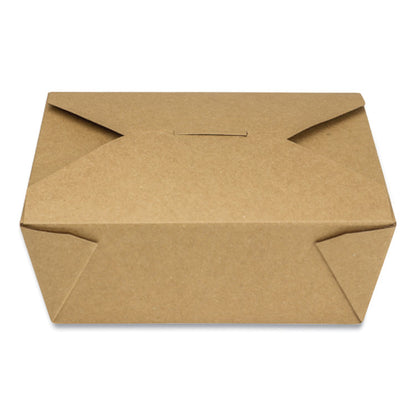 Reclosable Kraft Take-Out Box, 48 oz, 6.93 x 5.62 x 2.4, Brown, Paper, 300/Carton