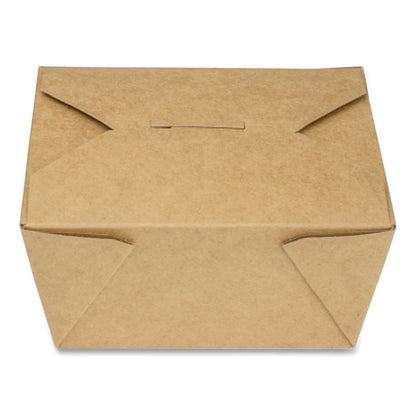 Reclosable Kraft Take-Out Box, 30 oz, 5.06 x 4.27 x 2.4, Brown, Paper, 450/Carton