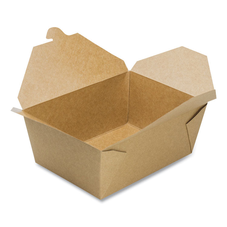 Reclosable Kraft Take-Out Box, 110 oz, 8.93 x 6.65 x 3.5, Brown, Paper, 160/Carton