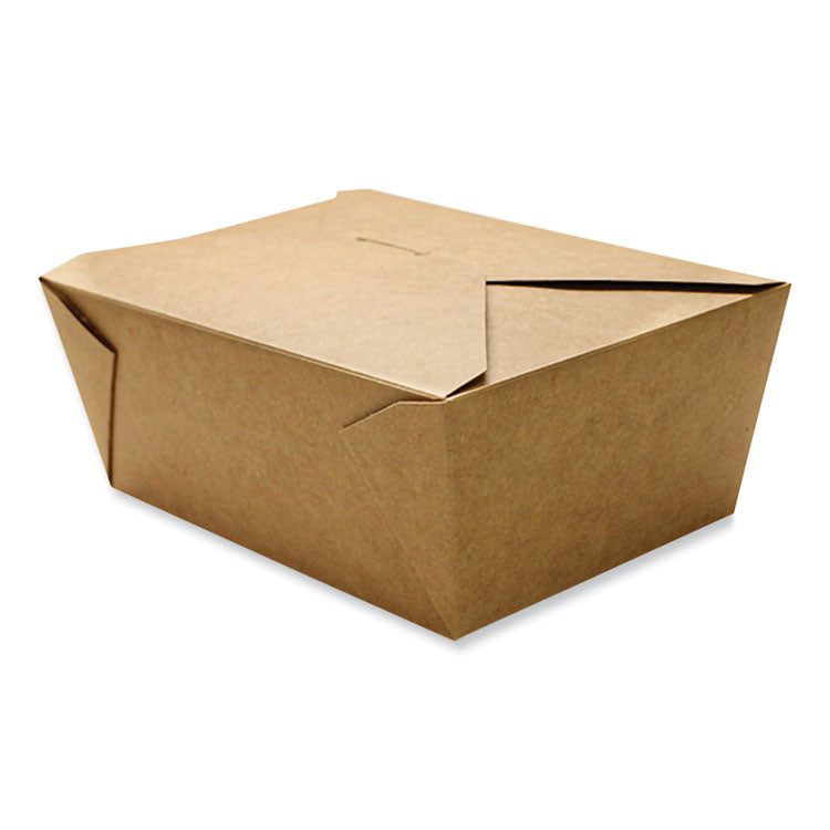 Reclosable Kraft Take-Out Box, 110 oz, 8.93 x 6.65 x 3.5, Brown, Paper, 160/Carton