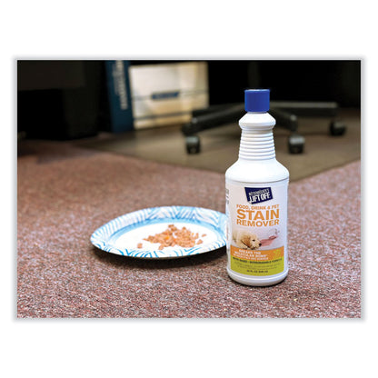 Food/Beverage/Protein Stain Remover, Unscented, 32 oz Pour Bottle, 6/Carton