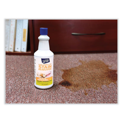 Food/Beverage/Protein Stain Remover, Unscented, 32 oz Pour Bottle, 6/Carton