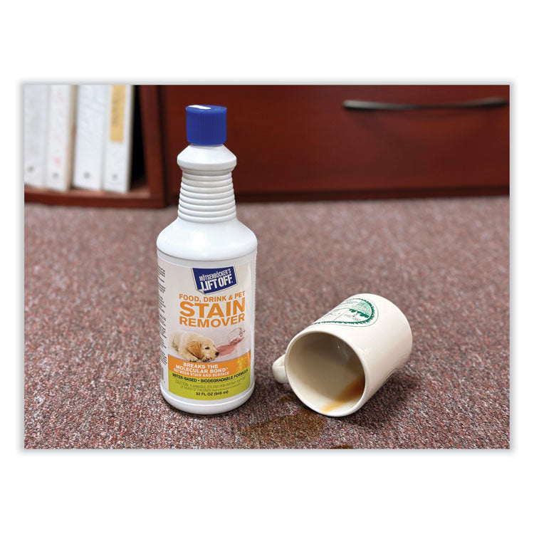Food/Beverage/Protein Stain Remover, Unscented, 32 oz Pour Bottle, 6/Carton