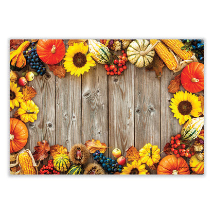 Placemats, Three Autumn Days Photo Designs, Smooth Surface, Straight Edges, 14" x 10", Multicolor, 1,000/Carton