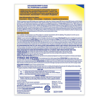 Advanced Deep Clean All Purpose Cleaner, Lemon Breeze Scent, 32 oz Trigger Spray Bottle