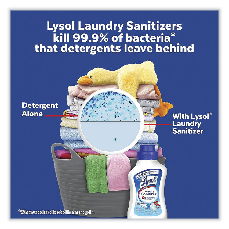 Laundry Sanitizer, Liquid, Crisp Linen Scent, 41 oz, 6/Carton