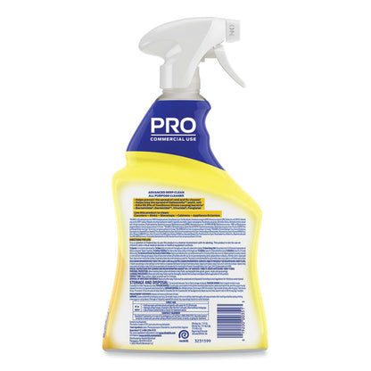 Advanced Deep Clean All Purpose Cleaner, Lemon Breeze Scent, 32 oz Trigger Spray Bottle, 12/Carton
