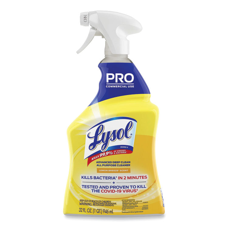 Advanced Deep Clean All Purpose Cleaner, Lemon Breeze Scent, 32 oz Trigger Spray Bottle