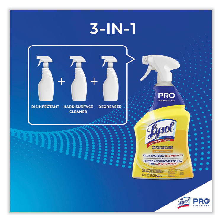 Advanced Deep Clean All Purpose Cleaner, Lemon Breeze Scent, 32 oz Trigger Spray Bottle
