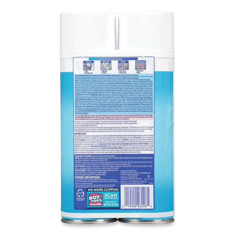 Disinfectant Spray, Crisp Linen Scent, 19 oz Aerosol Spray, 2/Pack, 4 Packs/Carton