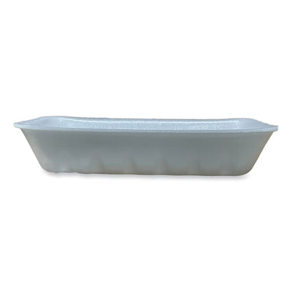 Meat Trays, #10K, 10.75 x 5.95 x 1.87, White, Foam, 250/Carton