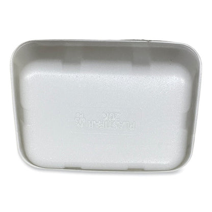 Meat Trays, #20K, 12 x 8.7 x 2.45, White, Foam, 125/Carton