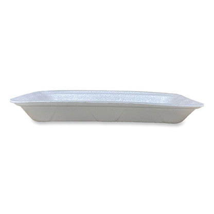 Meat Trays, #4D, 9.47 x 7.12 x 1.32, White, Foam, 500/Carton