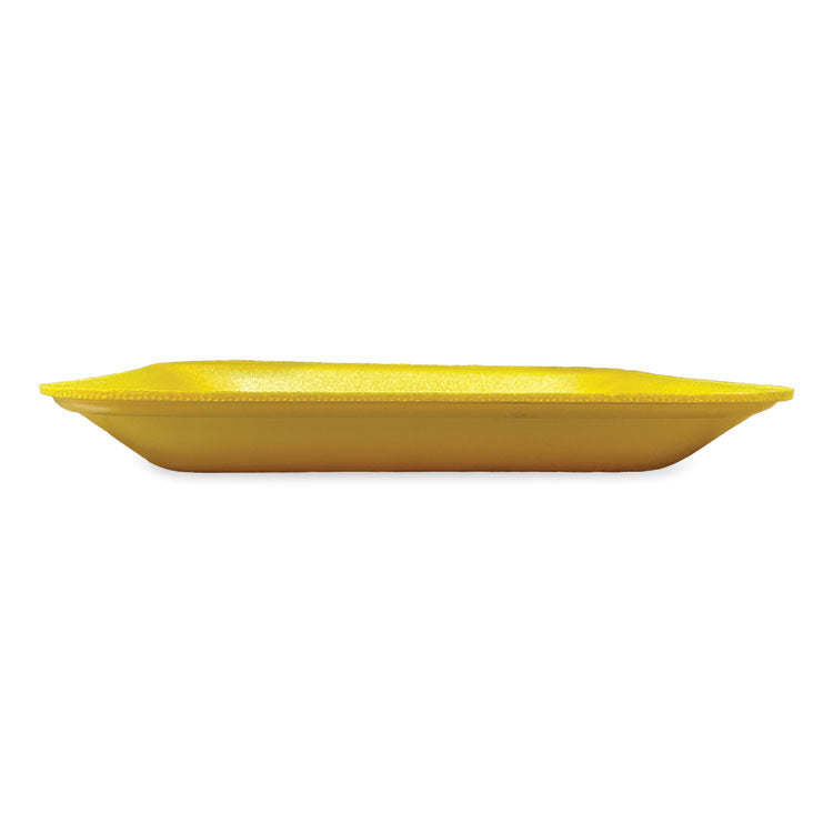 Meat Trays, #8P, 10.8 x 8.82 x 1.5, Yellow, Foam, 200/Carton
