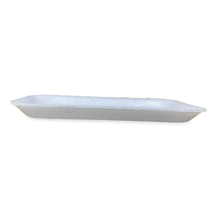 Meat Trays, #2S, 8.5 x 6 x 0.7, White, Foam, 500/Carton