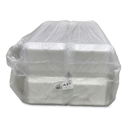 Meat Trays, #4P, 9.5 x 7.19 x 1.2, White, Foam, 500/Carton