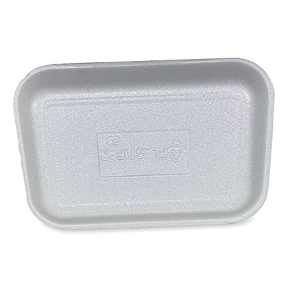 Meat Trays, #2S, 8.5 x 6 x 0.7, White, Foam, 500/Carton