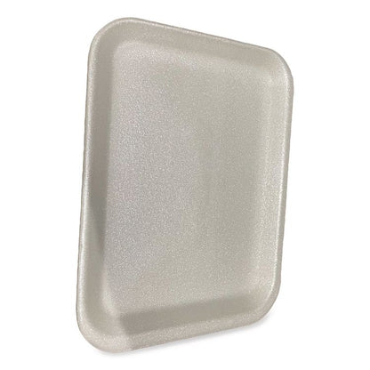 Meat Trays, #4S, 9.5 x 7.25 x 0.5, White, Foam, 500/Carton