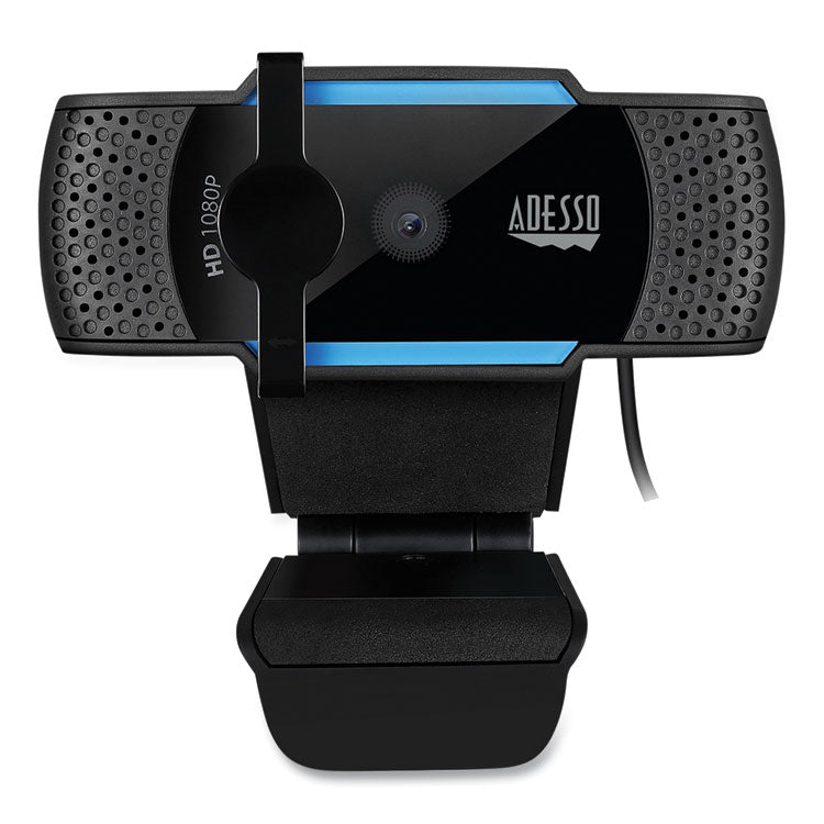 CyberTrack H5 1080P HD USB AutoFocus Webcam with Microphone, 1920 pixels x 1080 pixels, 2 Mpixels, Black