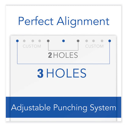 12-Sheet LightTouch Desktop Two- to Three-Hole Punch, 9/32" Holes, Black/Silver