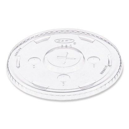 Straw-Slot Cold Cup Lids, Fits 30 oz to 32 oz Cold Cups, Plastic, Clear, 50/Sleeve, 20 Sleeves/Carton