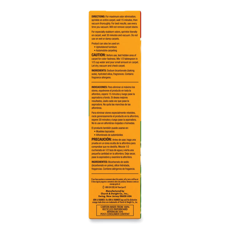 Deodorizing Carpet Cleaning Powder, Fresh Scent, 30 oz Box, 6/Carton