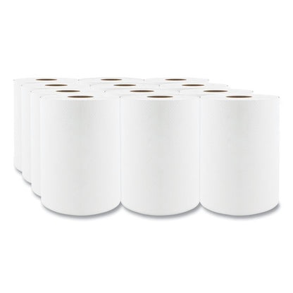 Select Roll Paper Towels, 1-Ply, 7.88" x 350ft, White, 12 Rolls/Carton
