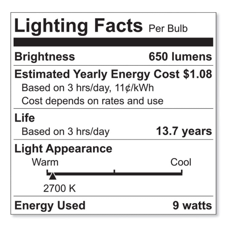 Reveal HD+ Color-Enhancing LED Indoor Floodlight, BR30, LED9DR30PRVL-2P, 9 W, 2/Pack