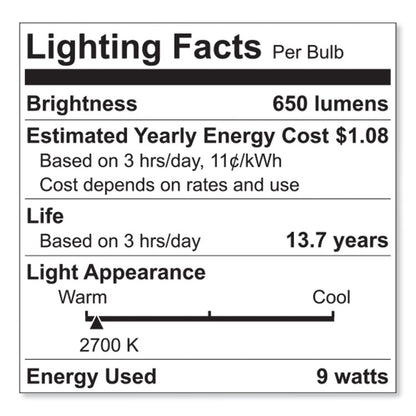 Reveal HD+ Color-Enhancing LED Indoor Floodlight, BR30, LED9DR30PRVL-2P, 9 W, 2/Pack