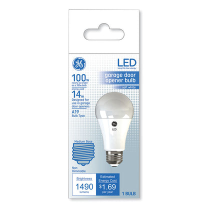 LED Soft White A19 Garage Door Opener Bulb, 14 W, Soft White