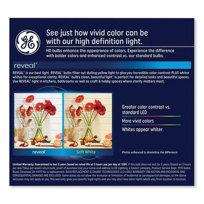 Reveal HD+ Color-Enhancing LED Indoor Floodlight, BR30, LED9DR30PRVL-2P, 9 W, 2/Pack