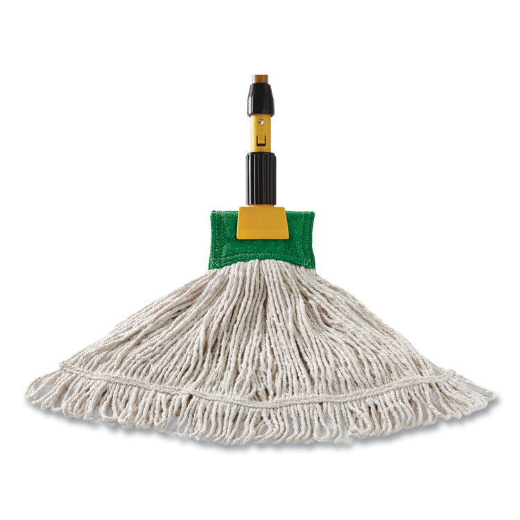 Web Foot BLEND SHRINKLESS Mop Head, Cotton/Synthetic, Small, Blue, 6/Carton