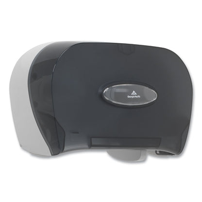 Two-Roll Bathroom Tissue Dispenser, 13.56 x 5.75 x 8.63, Smoke