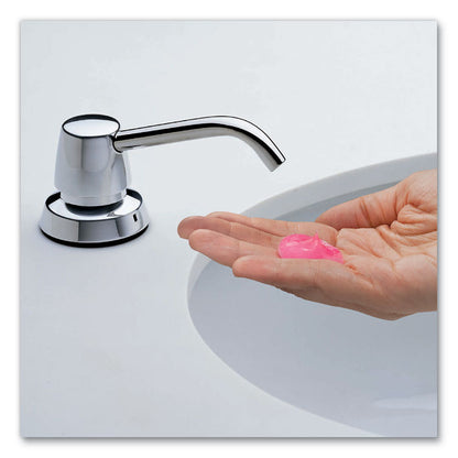 Contura Lavatory-Mounted Soap Dispenser, 34 oz, 3.31 x 4 x 17.63, Chrome/Stainless Steel