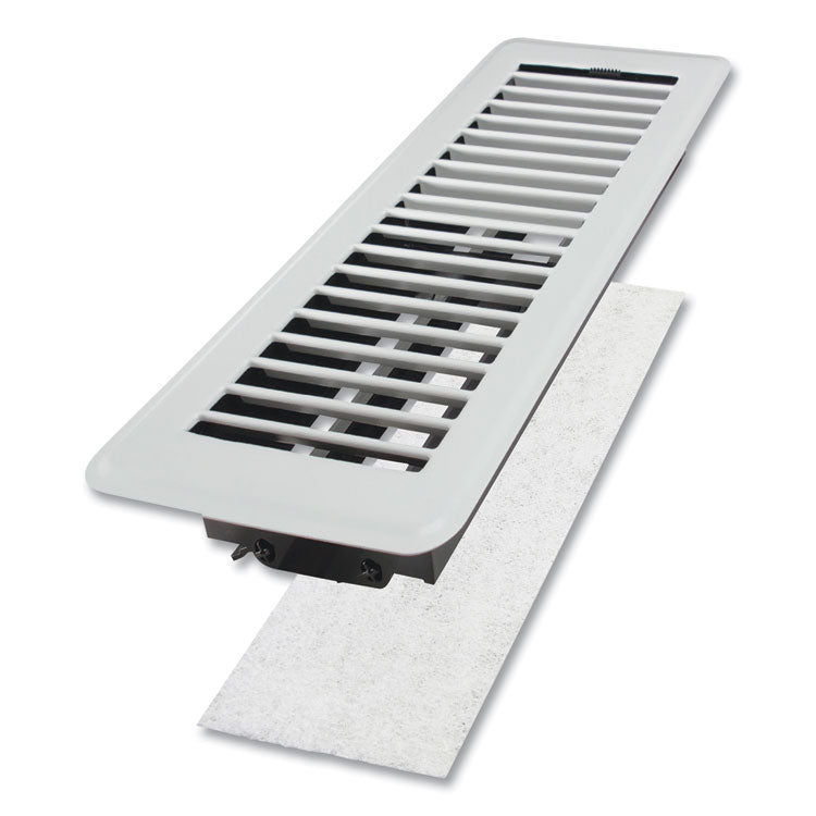 Electrostatic Register Filter, 4 x 12 x 0.1, White, 12/Pack