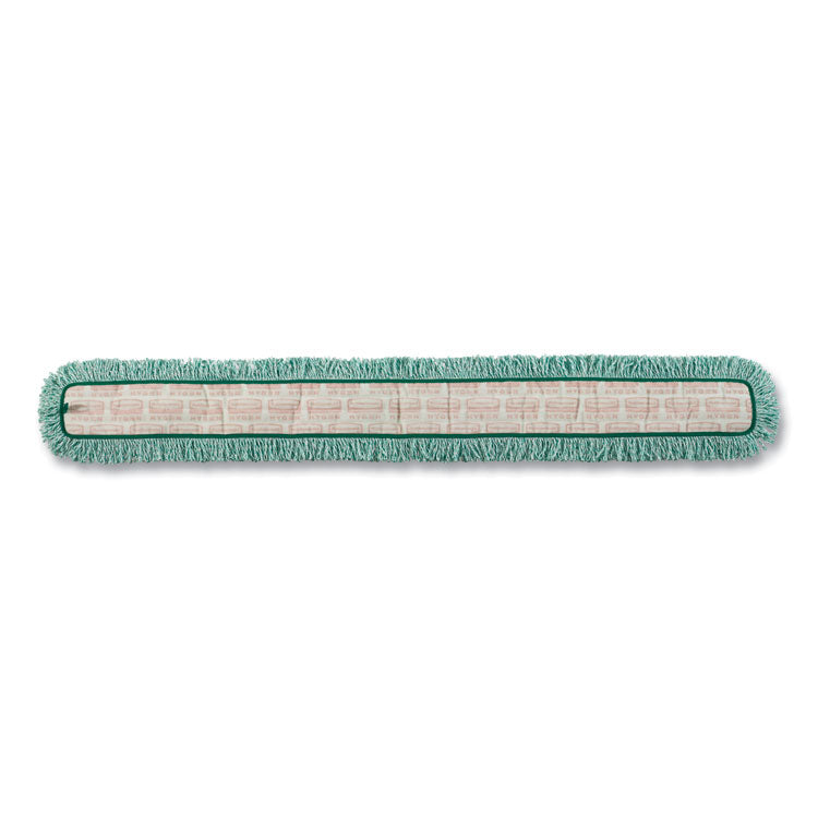 HYGEN Dust Mop Heads With Fringe, Green, 60", Microfiber, Cut-End