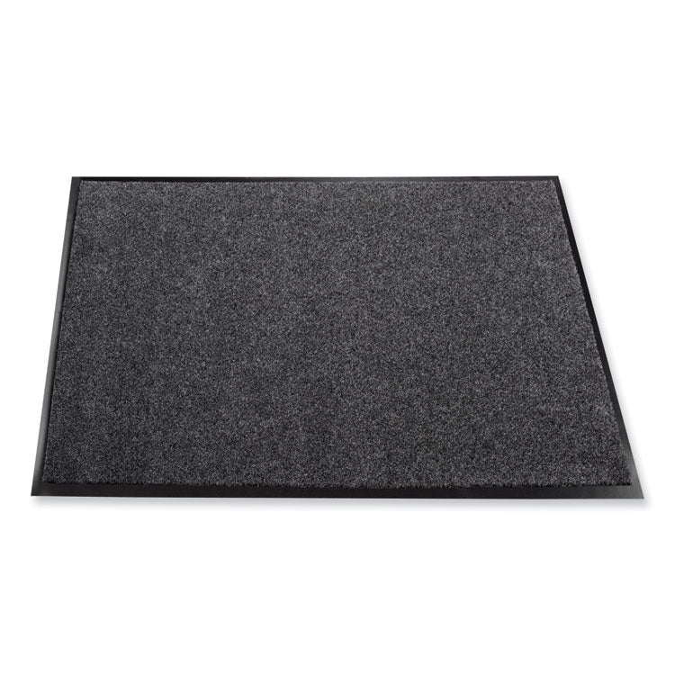 EcoStep Wiper Mat, Rectangular, Charcoal Gray Cut Pile Surface, 24" x 36"