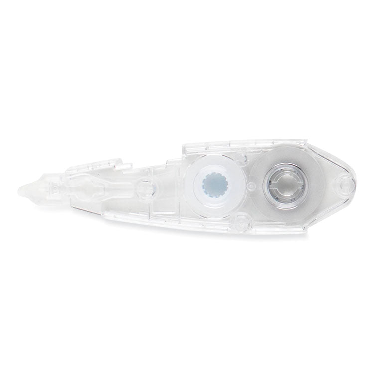 MONO Air Pen-Style Correction Tape, Refillable, 0.19" x 19.67 ft, White Tape, Clear Dispenser